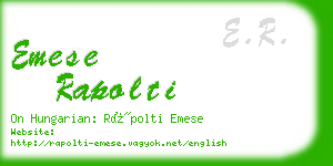 emese rapolti business card